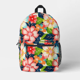 Mochila Impresa Patrón floral tropical vibrante