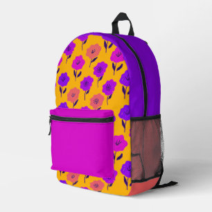 Mochila Impresa Patrón floral vibrante
