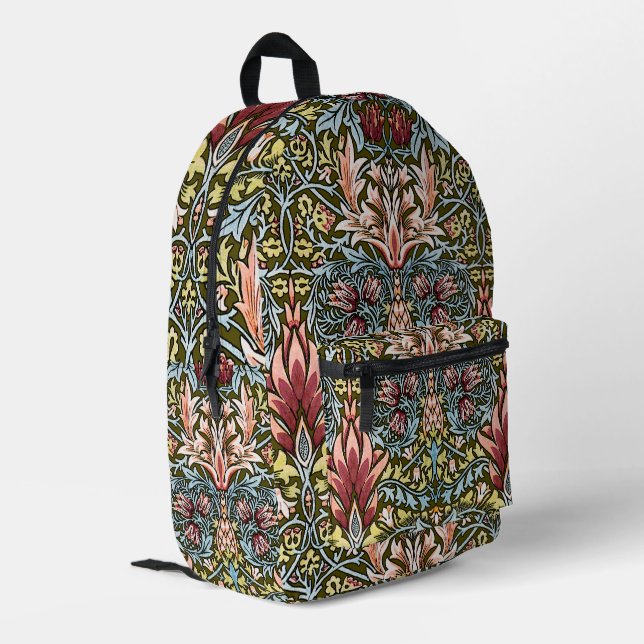 Mochila Impresa Patrón floral William Morris Snakeshead (Esquina izquierda trasera)