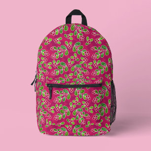 Mochila Impresa Patrón Foliage de Cranberry Festial, Fuchsia