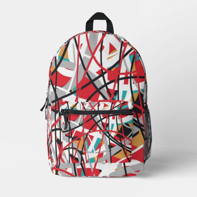 Mochila Impresa Patrón geométrico abstracto (Anverso)