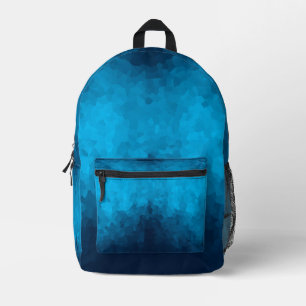Mochila Impresa Patrón geométrico de mosaico azul