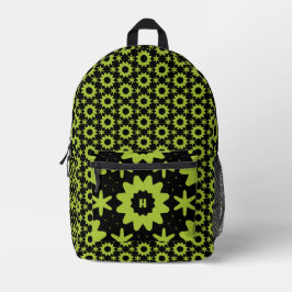 Mochila Impresa patrón geométrico de oliva lindo