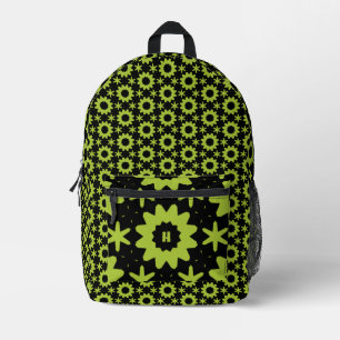 Mochila Impresa patrón geométrico de oliva lindo
