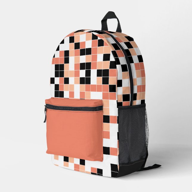 Mochila Impresa Patrón geométrico moderno de esmalte de color (Esquina derecha trasera )