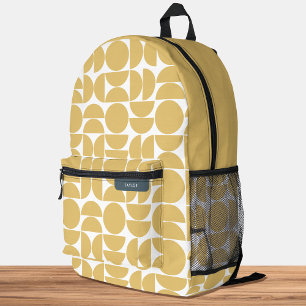 Mochila Impresa Patrón geométrico moderno de mediados de siglo Ama