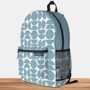 Mochila Impresa Patrón geométrico moderno de mediados de siglo Azu