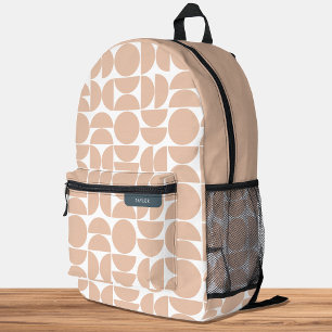 Mochila Impresa Patrón geométrico moderno de mediados del siglo