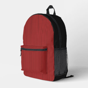 Mochila Impresa Patrón geométrico moderno rojo nombre personalizad