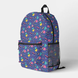 Mochila Impresa Patrón geométrico retro