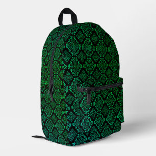 Mochila Impresa Patrón geométrico verde / Estampa india