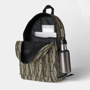 Mochila Impresa Patrón gráfico de camuflaje de corteza de roble