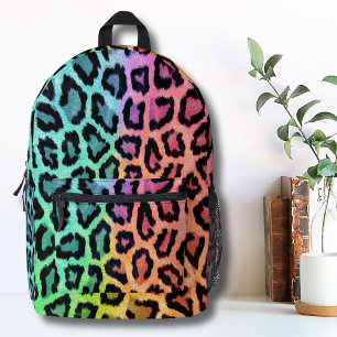Mochila Impresa Patrón Leopardo colorido de moda