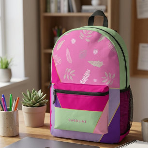 Mochila Impresa Patrón Malhumorado Colorido Moderno Tendencia