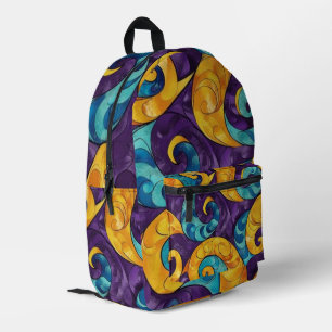 Mochila Impresa Patrón Māori de Nueva Zelanda Paua