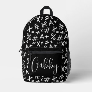 Mochila Impresa Patrón matemático personalizado