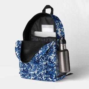 Mochila Impresa Patrón Militar Azul Digital