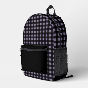 Mochila Impresa Patrón mínimo de trenzado de color negro y lavanda