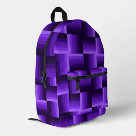 Mochila Impresa Patrón moderno de color púrpura