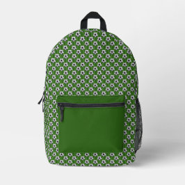 Mochila Impresa Patrón moderno de fútbol europeo verde