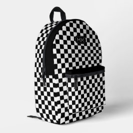 Mochila Impresa Patrón moderno monocromático negro y blanco de ver