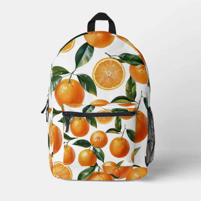 Mochila Impresa Patrón naranja (Anverso)
