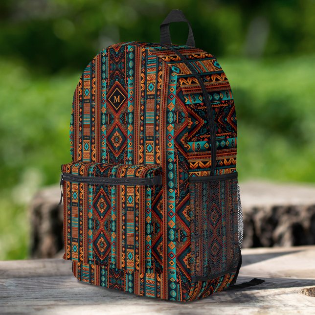 Mochila Impresa Patrón nativo americano de arte de boho (Subido por el creador)
