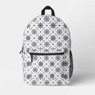 Mochila Impresa Patrón náutico con rueda de vela y brújula