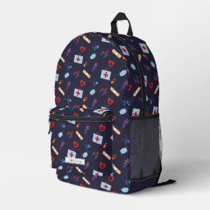 Mochila Impresa Patrón personalizado de enfermería RN estudiante d