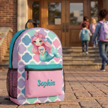 Patrón personalizado de sirena rosa
