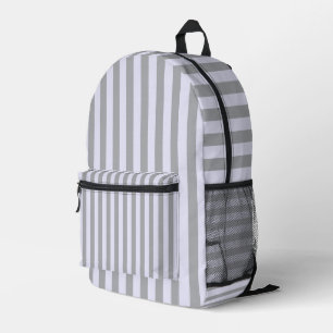 Mochila Impresa Patrón rayado en gris y lavanda