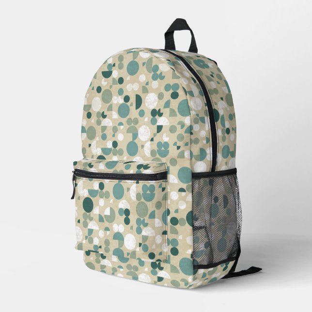 Mochila Impresa Patrón retro abstracto (Esquina derecha trasera )