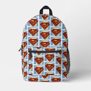Mochila Impresa Patrón rojo y azul de Superman