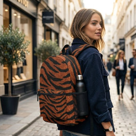Mochila Impresa Patrón Salvaje de Raya de Tigre