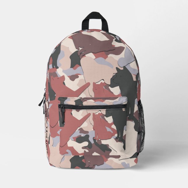 Mochila Impresa Patrón Shiba Inu Camo (Anverso)