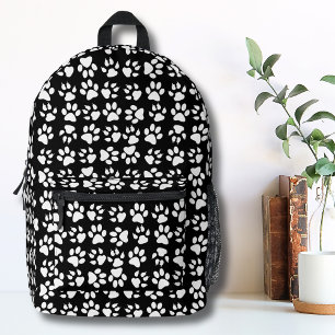 Mochila Impresa Patrón simple Mascota blanco negro Papel de perro