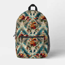 Mochila Impresa Patrón sinusal floral italiano