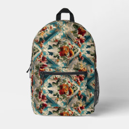 Mochila Impresa Patrón sinusal floral italiano