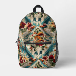 Mochila Impresa Patrón sinusal floral italiano
