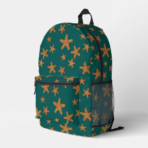 Mochila Impresa Patrón Starfish naranja