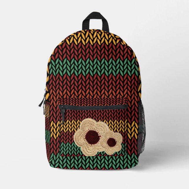 Mochila Impresa Patrón tejido crochet  (Anverso)