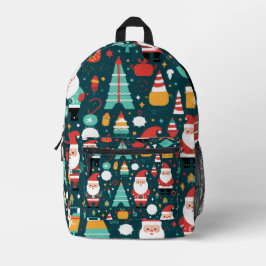 Mochila Impresa Patrón temático Navidades festivos