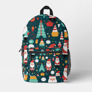 Mochila Impresa Patrón temático Navidades festivos
