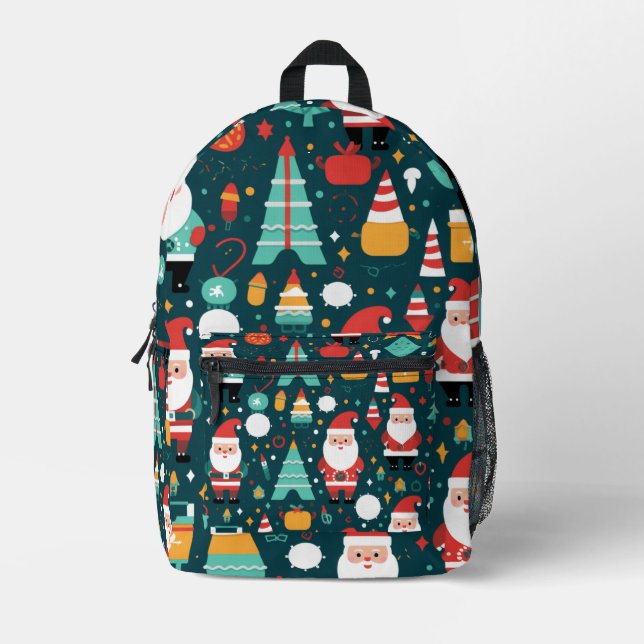 Mochila Impresa Patrón temático Navidades festivos (Anverso)