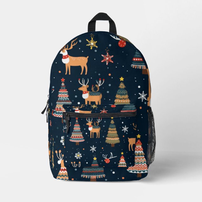 Mochila Impresa Patrón temático Navidades festivos (Anverso)