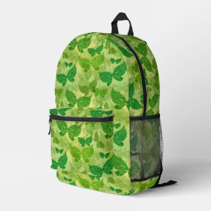 Mochila Impresa Patrón verde de primavera