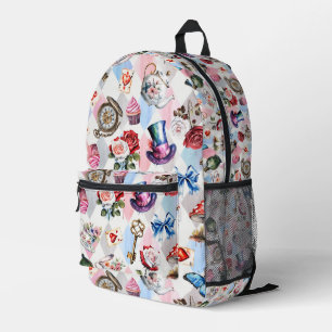 Mochila Impresa Patrón Victoriano de Acuarela de Fantasía Capricho