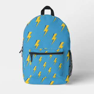 Mochila Impresa Patrón Y2K de fondo azul amarillo luminoso
