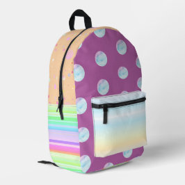 Mochila Impresa Patrones de colores múltiples estilo artístico