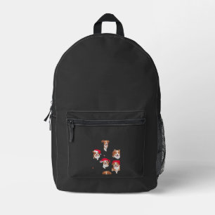 Mochila Impresa patrones divertidos navidad yule yuletide camiseta